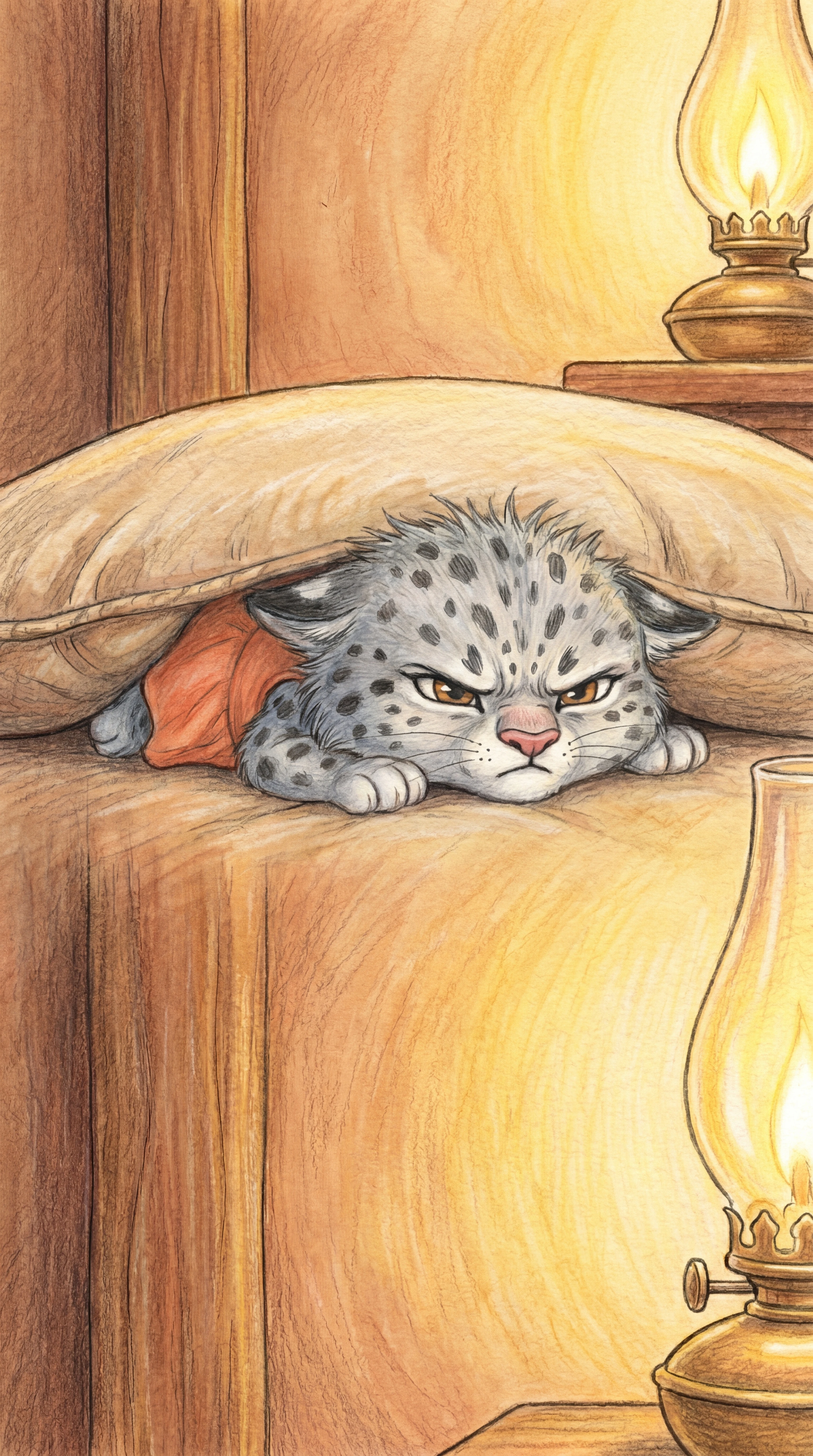 Grumpy Liska, fur sticking out every which way
