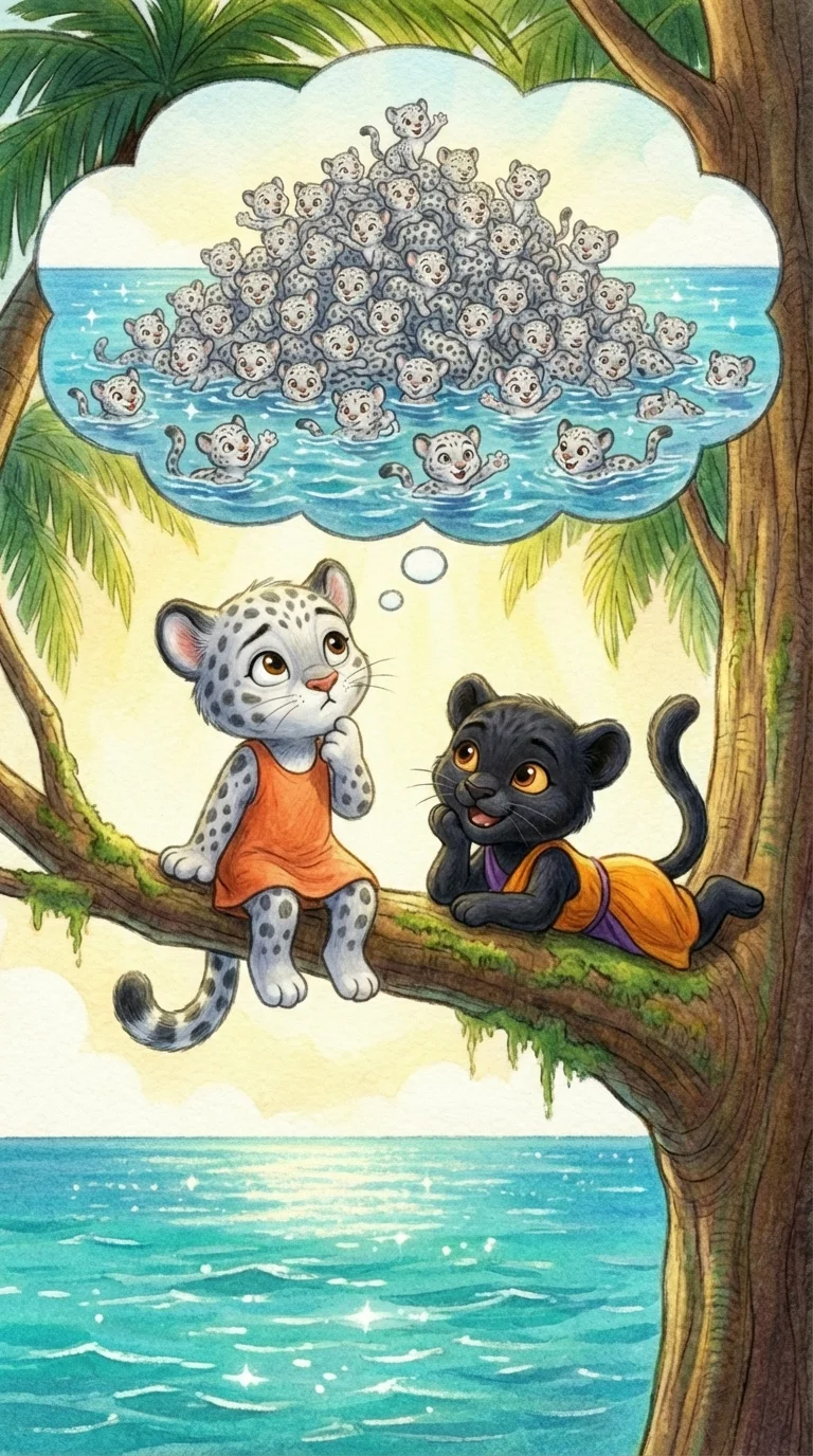 A hundred snow leopards in the sea