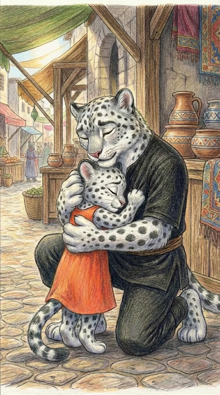 Papa hugging Liska