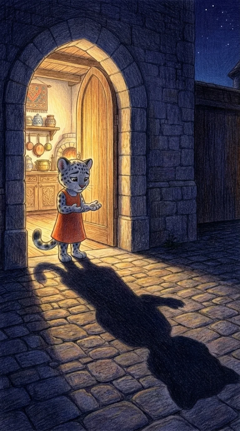 Liska with empty paws at home