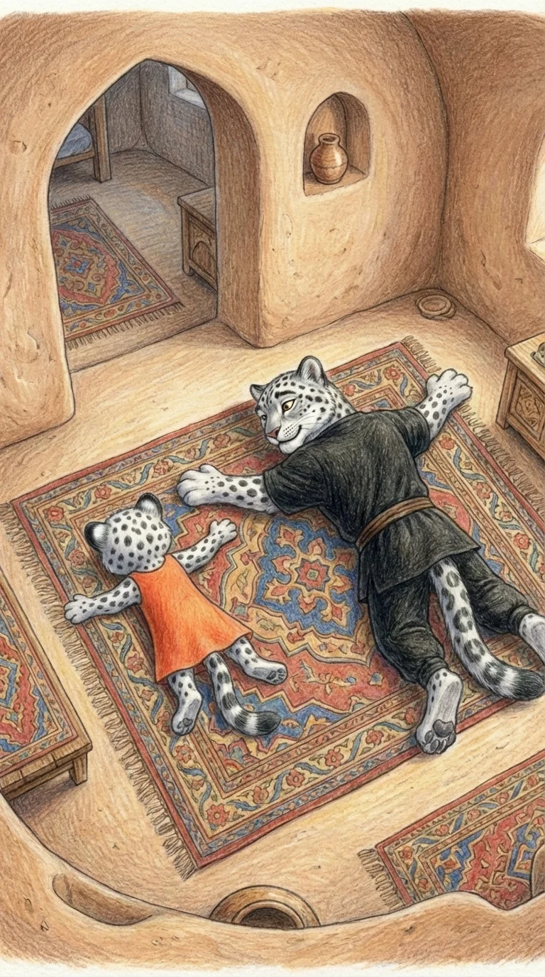Papa and Liska on the floor